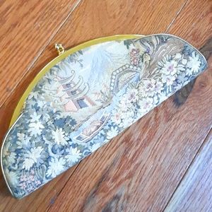 Vintage tapestry clutch